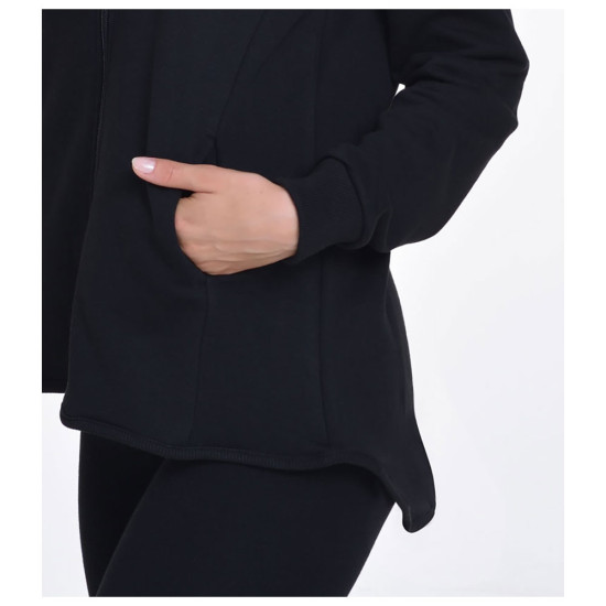Target Γυναικεία ζακέτα Long Round Hem Jacket French Terry